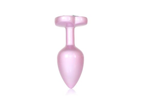 Plug-Jewellery Pearl Pink Heart PLUG- Clear S - 4