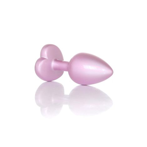 Plug-Jewellery Pearl Pink Heart PLUG- Clear S