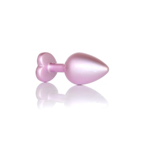 Plug-Jewellery Pearl Pink Heart PLUG- Clear M