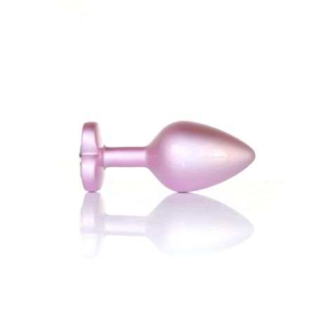 Plug-Jewellery Pearl Pink Heart PLUG- Clear M - 2