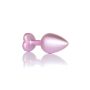 Plug-Jewellery Pearl Pink Heart PLUG- Clear M - 2