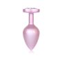 Plug-Jewellery Pearl Pink Heart PLUG- Clear M - 5