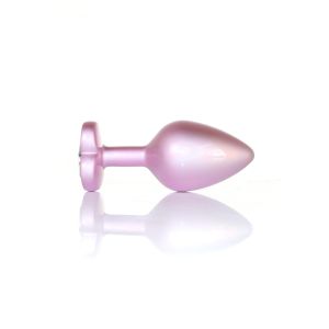 Plug-Jewellery Pearl Pink Heart PLUG- Clear M - image 2