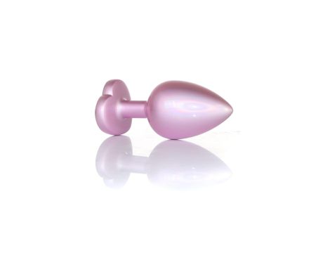 Plug-Jewellery Pearl Pink Heart PLUG- Clear L