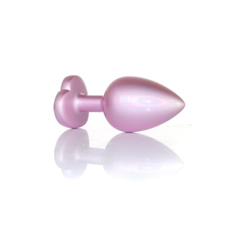 Plug-Jewellery Pearl Pink Heart PLUG- Clear L