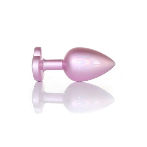 Plug-Jewellery Pearl Pink Heart PLUG- Clear L - 2