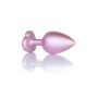 Plug-Jewellery Pearl Pink Heart PLUG- Clear L - 2