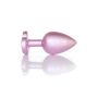 Plug-Jewellery Pearl Pink Heart PLUG- Clear L - 3