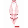 Open crotch Body-Set Renee-Red - 6