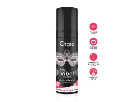 Dual Vibe! Kissable Liquid Vibrating Strawberry Gin And Tonic - 2