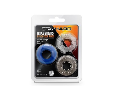 STAY HARD TRIPLE STRETCH 3PACK COCKRINGS