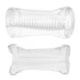 Masturbator- Me You Us Ripple Dual End Stroker Male Masturbator Transparent - 4