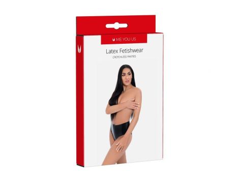 Me You Us Latex Crotchless Panties Large - 2