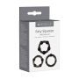 Me You Us Easy Squeeze Cock Ring Set Black - 2