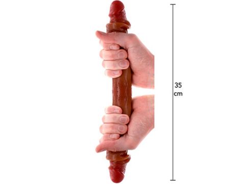 Silicone Foreskin D-Dong 35 cm Caramel skin tone