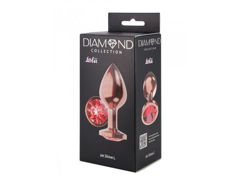 Plug-Butt Plug Diamond Ruby Shine L Rose Gold - 4