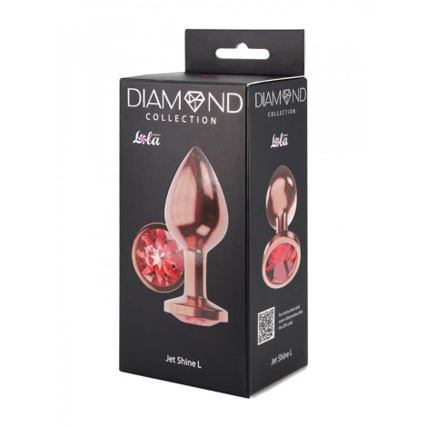 Plug-Butt Plug Diamond Ruby Shine L Rose Gold - 4