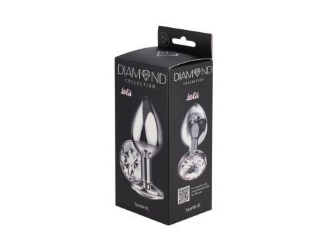 Enlarged Anal Plug Diamond Clear Sparkle XL