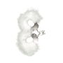 Kajdanki-Śmieszna zabawka-kadanki - Metallic Handcuffs,feather cov.. White - 3