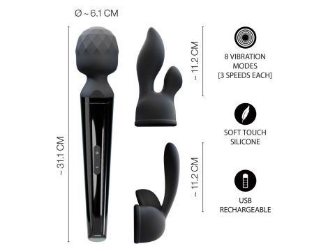 Massage Wand & 2 Attachments - 8