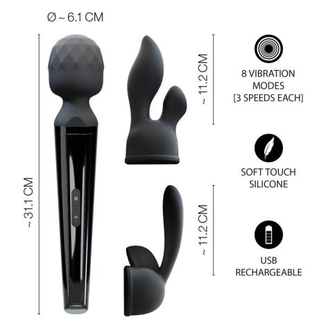 Massage Wand & 2 Attachments - 8