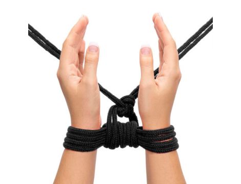 10 meters Fetish Bondage Rope Black - 4