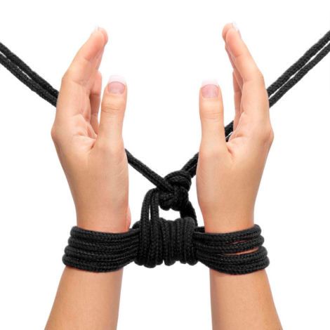 10 meters Fetish Bondage Rope Black - 6