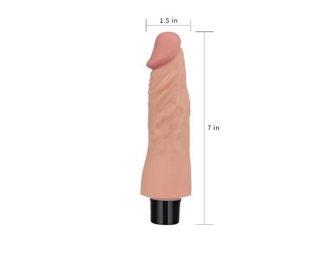 7"" REAL SOFTEE Vibrating Dildo - 7