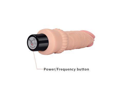 7.8"" REAL SOFTEE Vibrating Dildo - 5