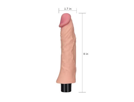 8"" REAL SOFTEE Vibrating Dildo - 7