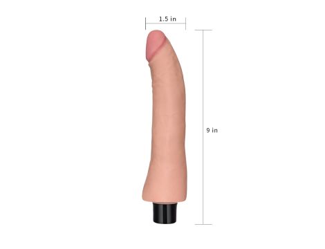 9"" REAL SOFTEE Vibrating Dildo - 7