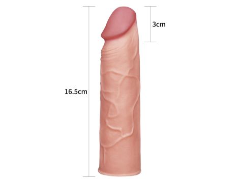 Add 1"" Pleasure X Tender Penis Sleeve Flesh - 5