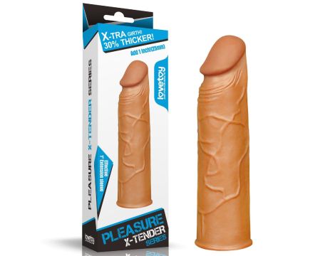 Add 1"" Pleasure X Tender Penis Sleeve Brown