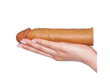 Add 1"" Pleasure X Tender Penis Sleeve Brown - 2