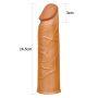 Add 1"" Pleasure X Tender Penis Sleeve Brown - 6