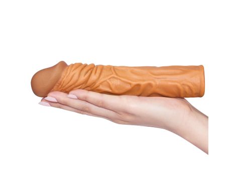 Add 2"" Pleasure X Tender Penis Sleeve Brown - 2