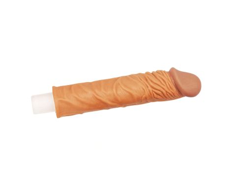 Add 2"" Pleasure X Tender Penis Sleeve Brown - 3