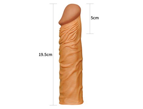 Add 2"" Pleasure X Tender Penis Sleeve Brown - 5