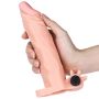 Add 2"" Pleasure X Tender Vibrating Penis Sleeve Flesh - 6