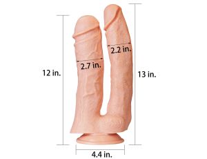 12'' Realistic Mega Double Dildo - image 2