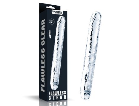 Flawless Clear Double dildo 12''