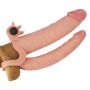 Add 1"" Pleasure X Tender Vibrating Double Penis Sleeve - 4