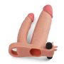 Add 1"" Pleasure X Tender Vibrating Double Penis Sleeve - 5