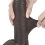 9'' Sliding Skin Dual Layer Dong - Black - 13