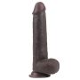 9'' Sliding Skin Dual Layer Dong - Black - 18