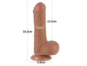 7'' Sliding Skin Dual Layer Dong Brown - image 2