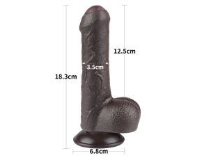 7'' Sliding Skin Dual Layer Dong Black - image 2