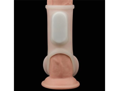 Vibrating Silk Knights Ring with Scrotum Sleeve - 5