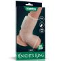 Vibrating Drip Knights Ring with Scrotum Sleeve (White) - 2