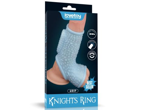 Vibrating Drip Knights Ring with Scrotum Sleeve